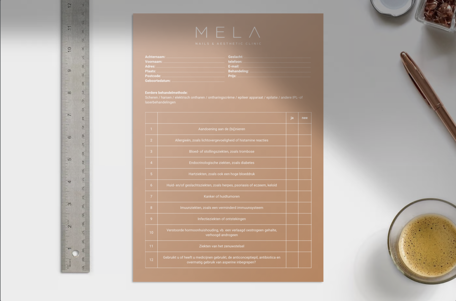 Melanails flyer for laser treatment