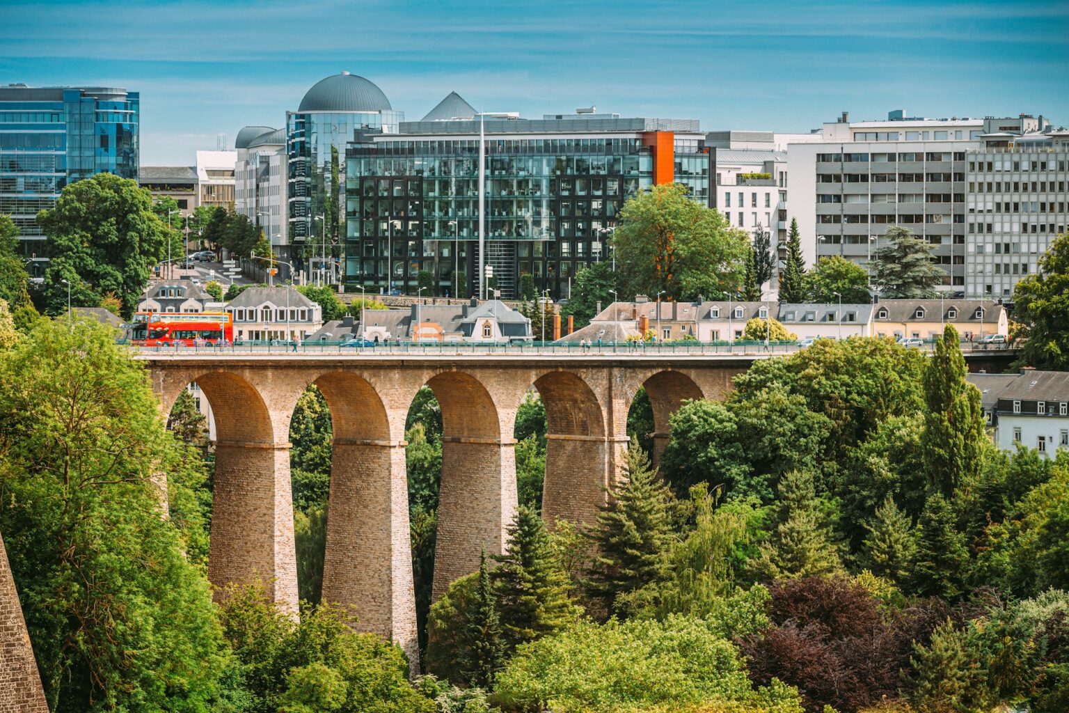 Luxembourg. Old Bridge - Passerelle Bridge Or Luxembourg Viaduct In Luxembourg